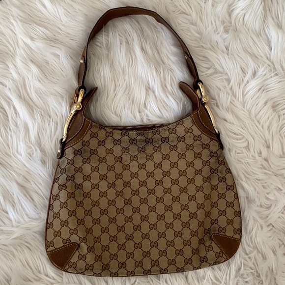 Vintage GUCCI Hobo Bag, Monogram Shoulder Bag - Picture 2 of 9